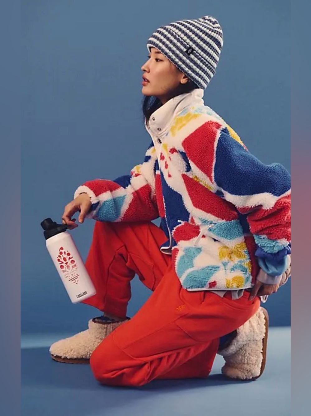 Free People Hit The Slopes Printed Fleece Jacket. NWT. Golden road floral - Picture 4 of 5